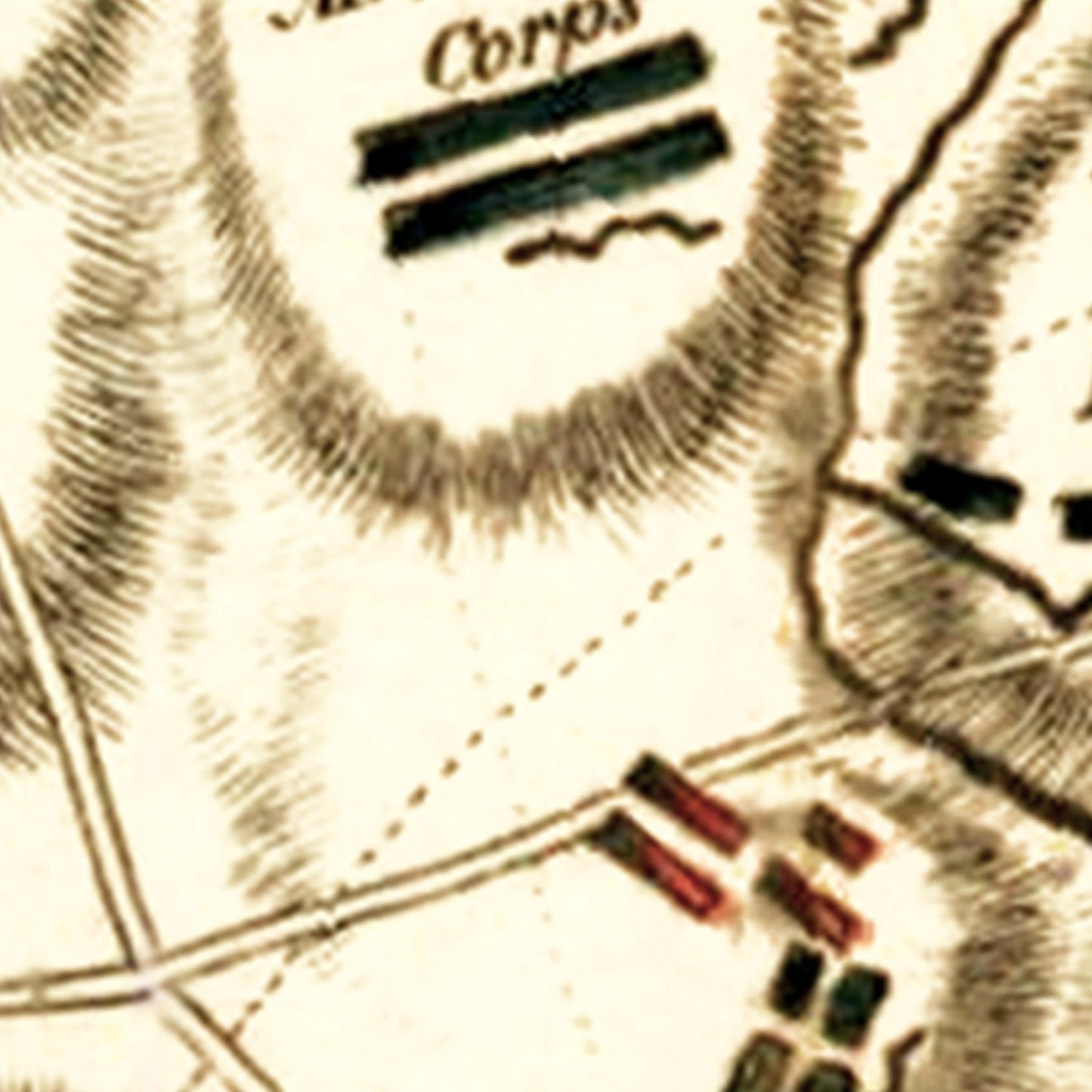 Vintage White Plains Battle Map, 1796