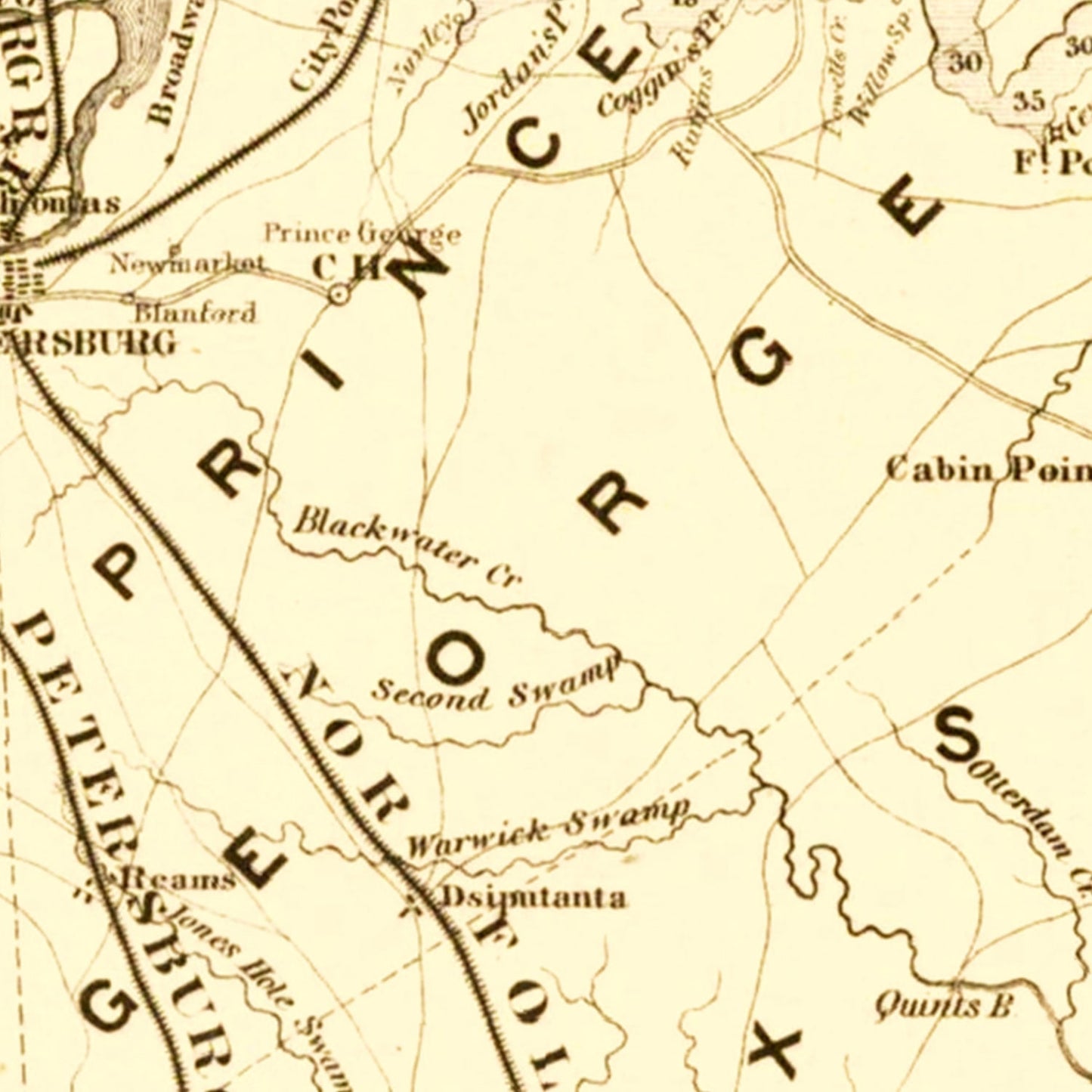 Vintage Seat of War Near Richmond, Virginia, 1862
