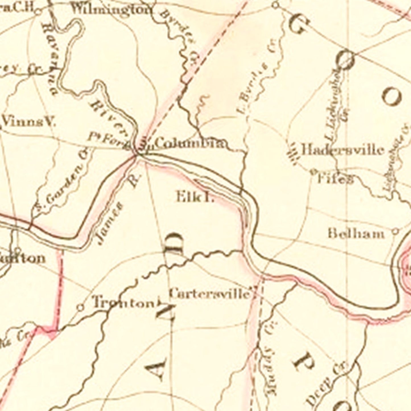 Vintage Map of the Seat of War in Virginia, 1863