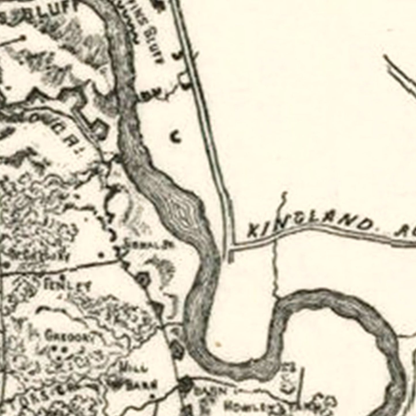 Vintage Map of Richmond & Petersburg, Virginia, 1864