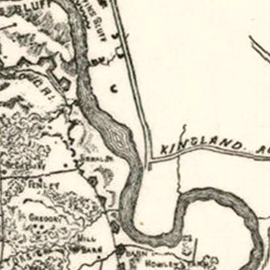 Vintage Map of Richmond & Petersburg, Virginia, 1864