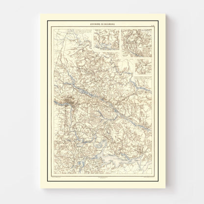 Vintage Map of Richmond, Virginia, 1874
