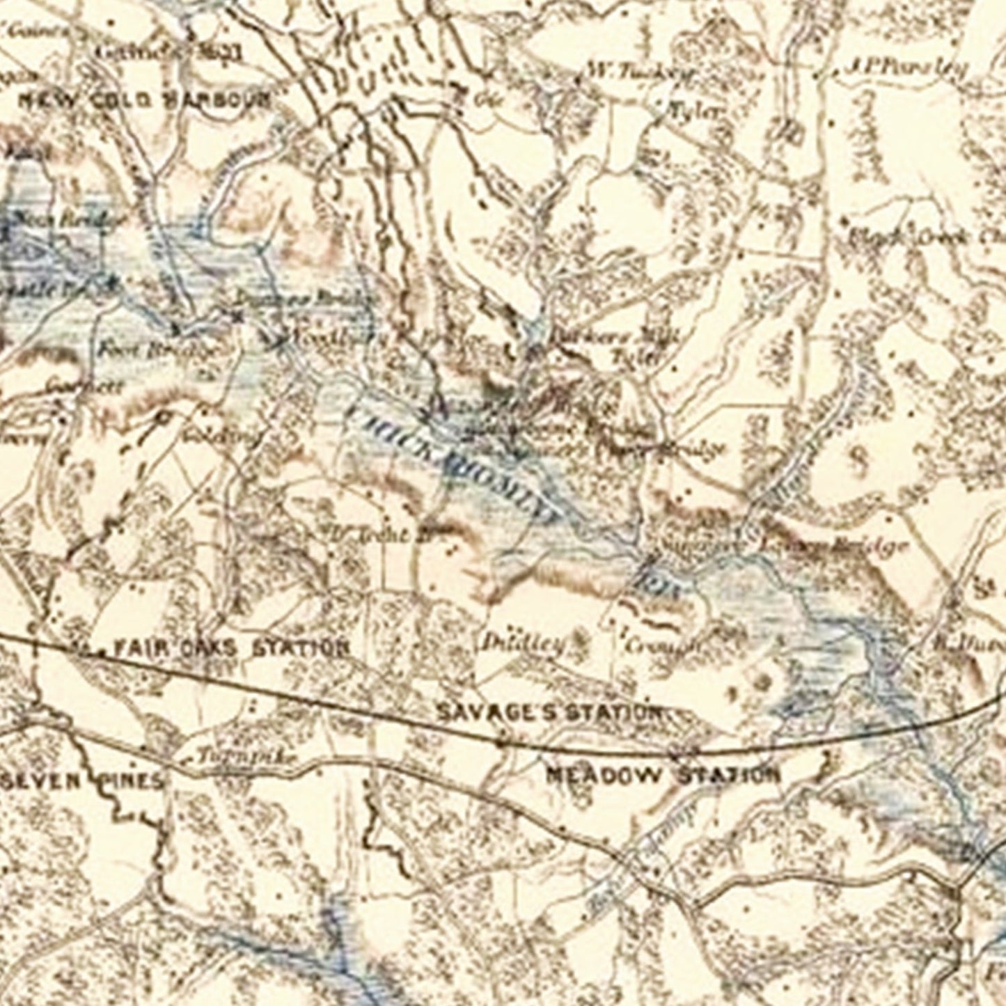 Vintage Map of Richmond, Virginia, 1874