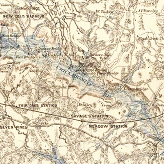 Vintage Map of Richmond, Virginia, 1874