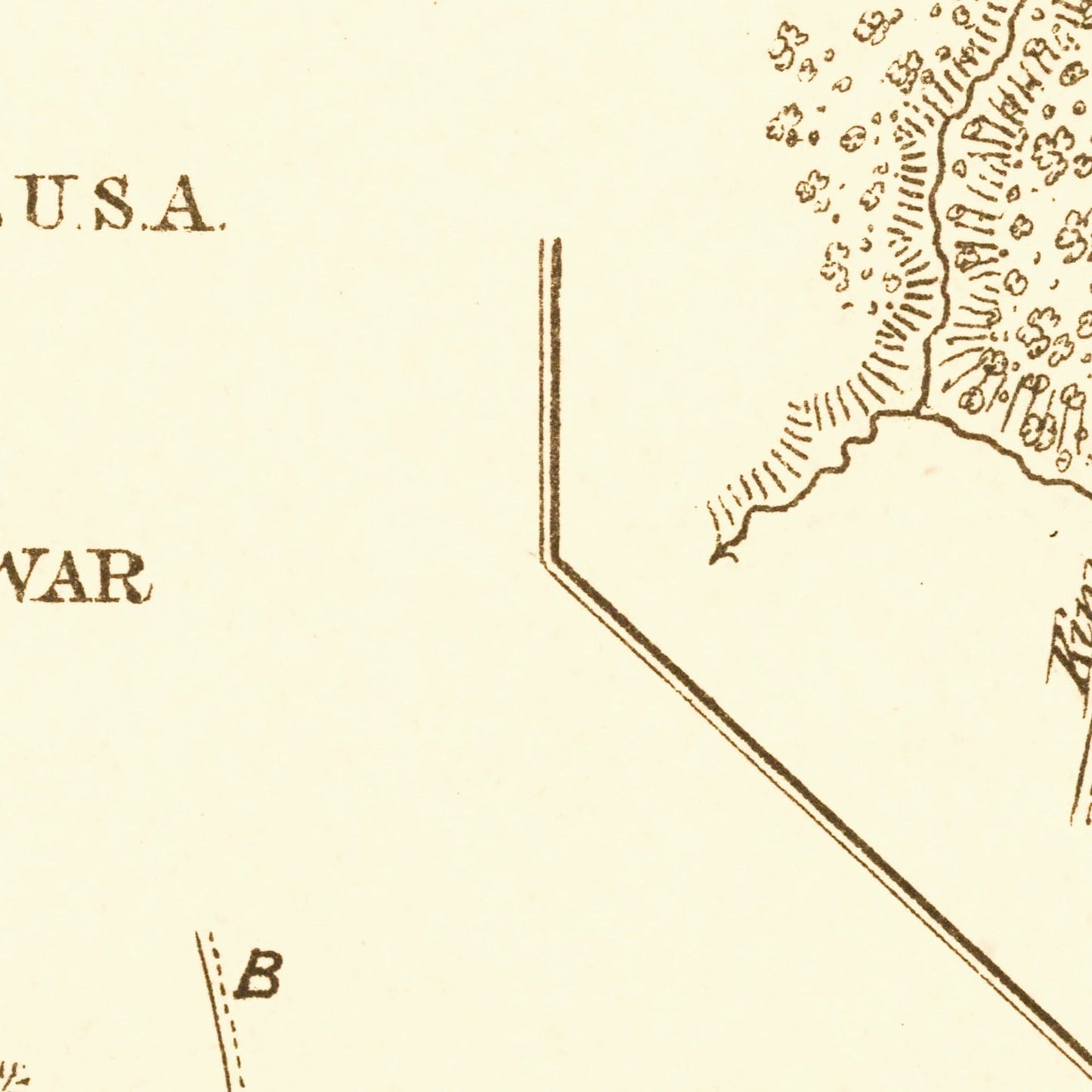 Logan's Cross Roads Battlefield Map, 1877