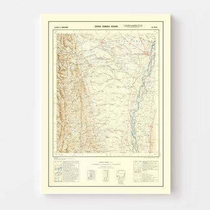 Vintage World War II Map of India, 1932