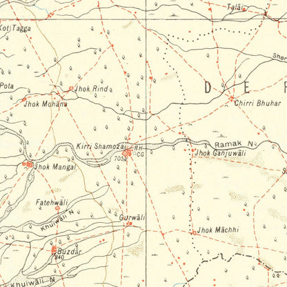 Vintage World War II Map of India, 1932