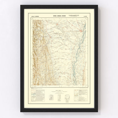 vintage WWII era map of India, 1932