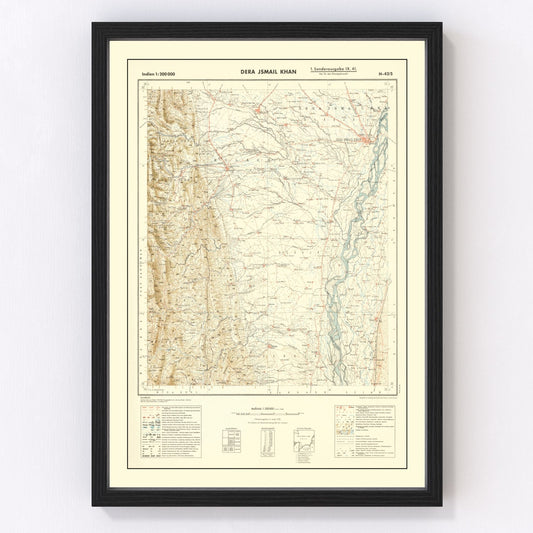 vintage WWII era map of India, 1932