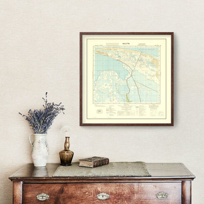 Vintage World War II Map of Egypt, 1934