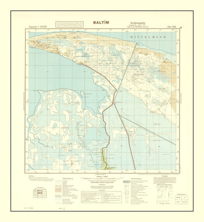 Vintage World War II Map of Egypt, 1934