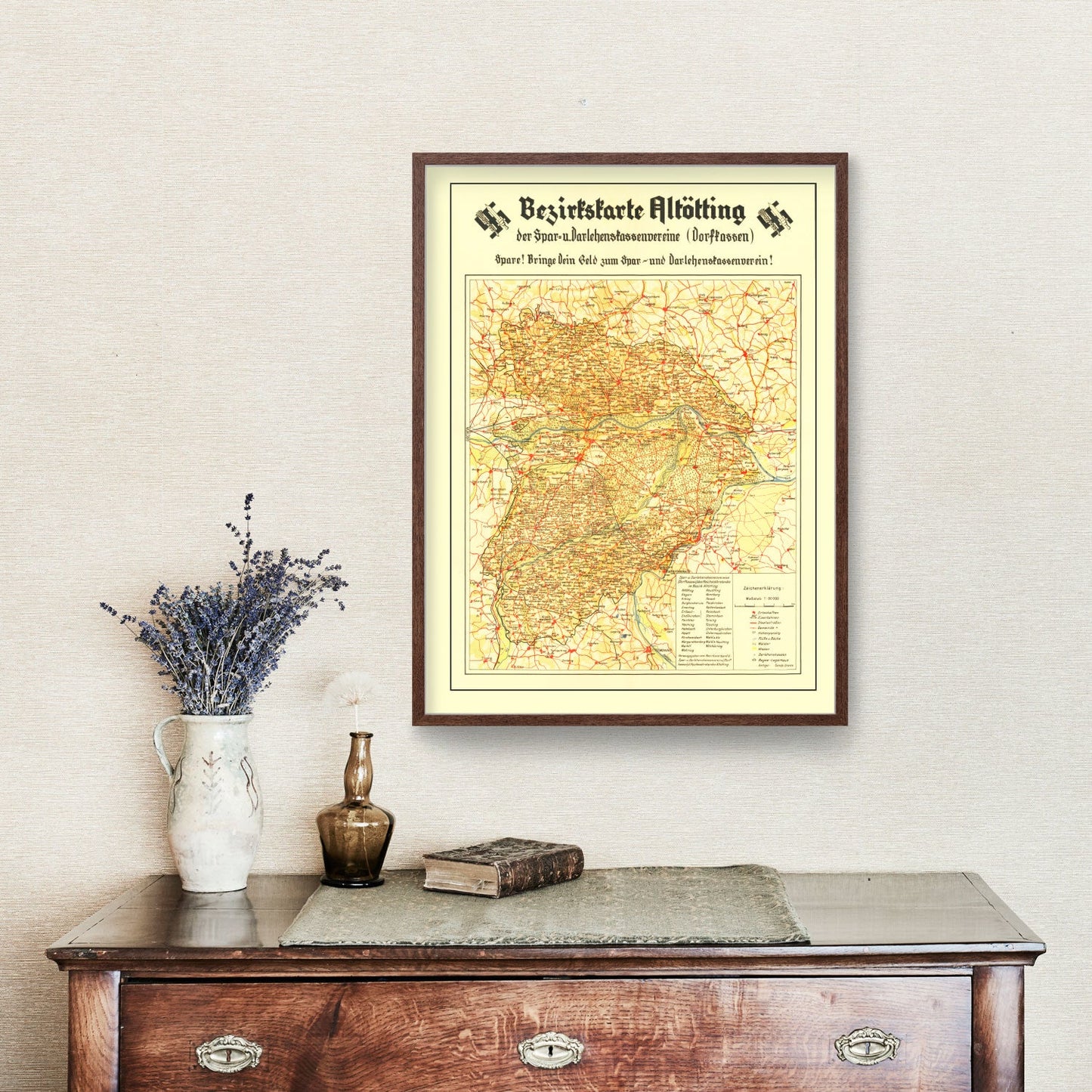 Vintage WWII Nazism Map, 1934