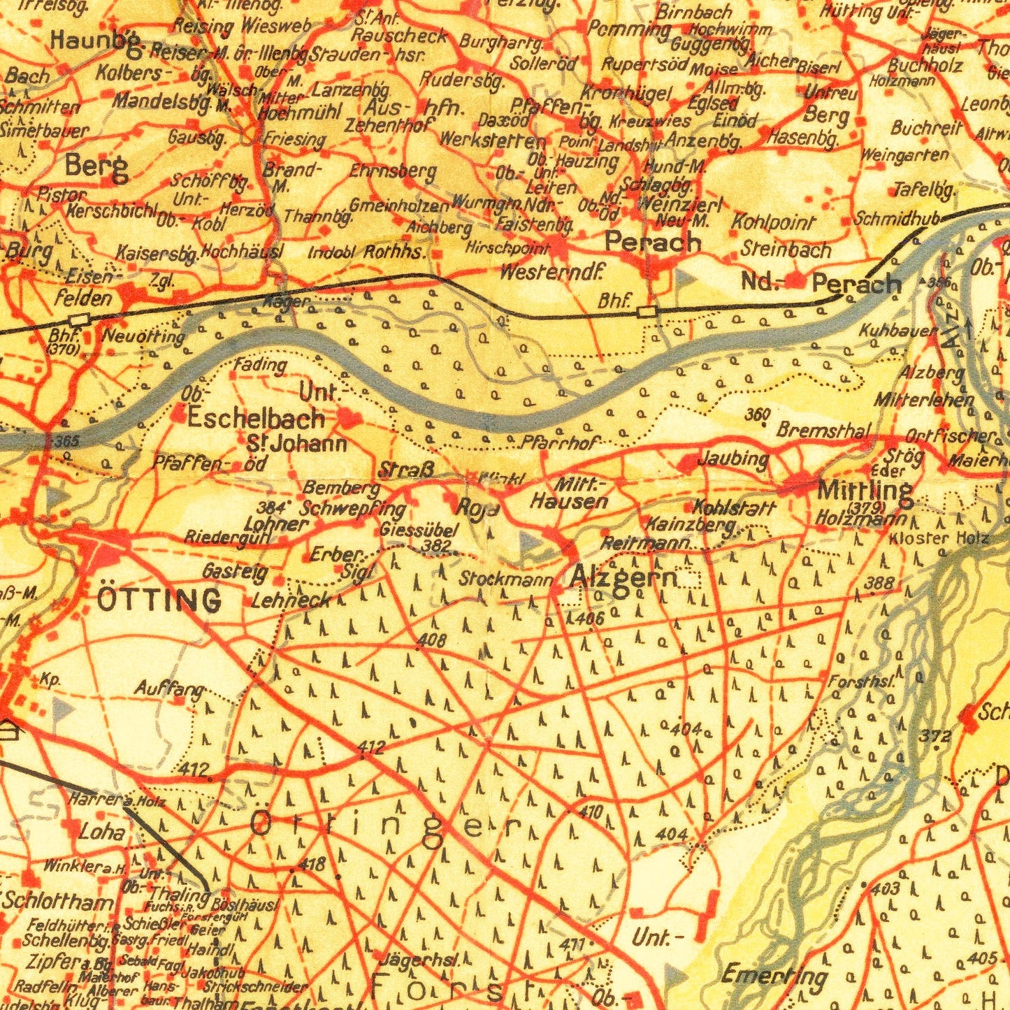 Vintage WWII Nazism Map, 1934