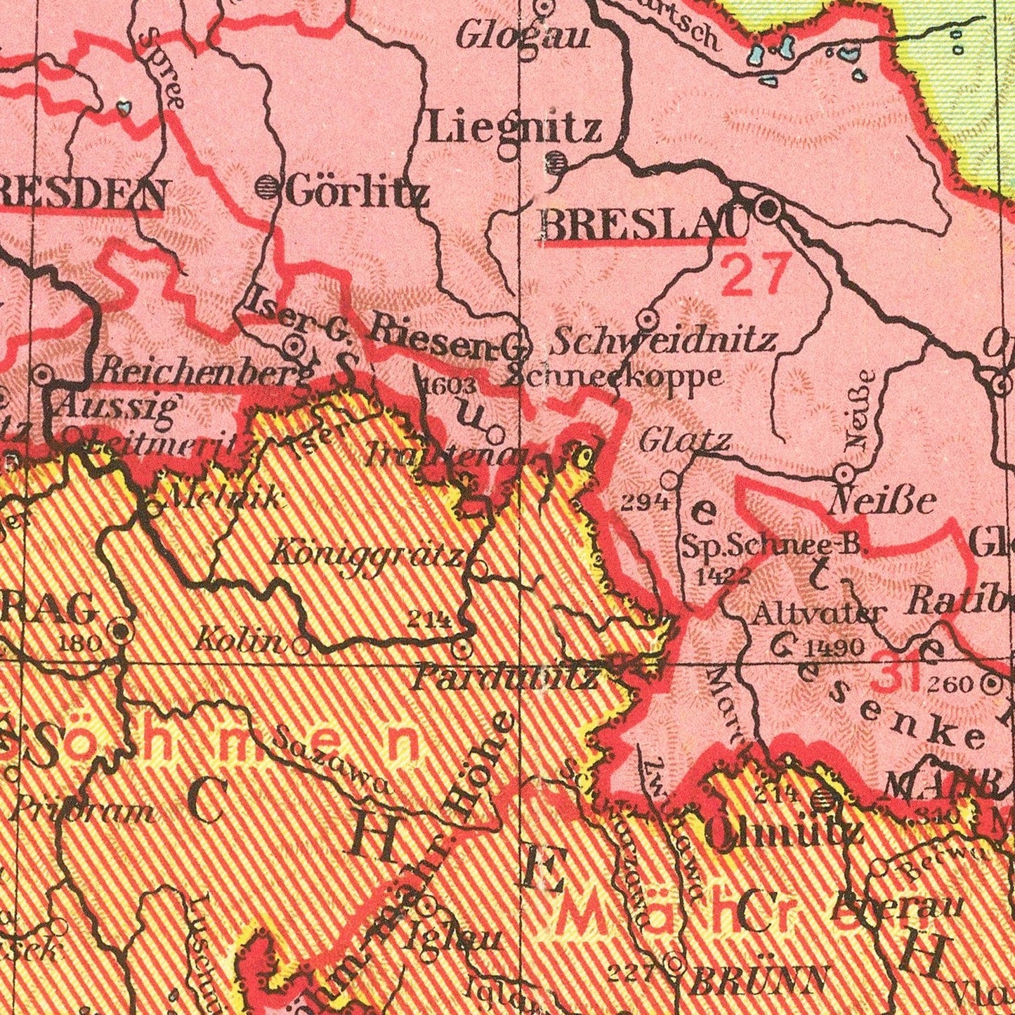 Vintage Map of the German Empire, 1939