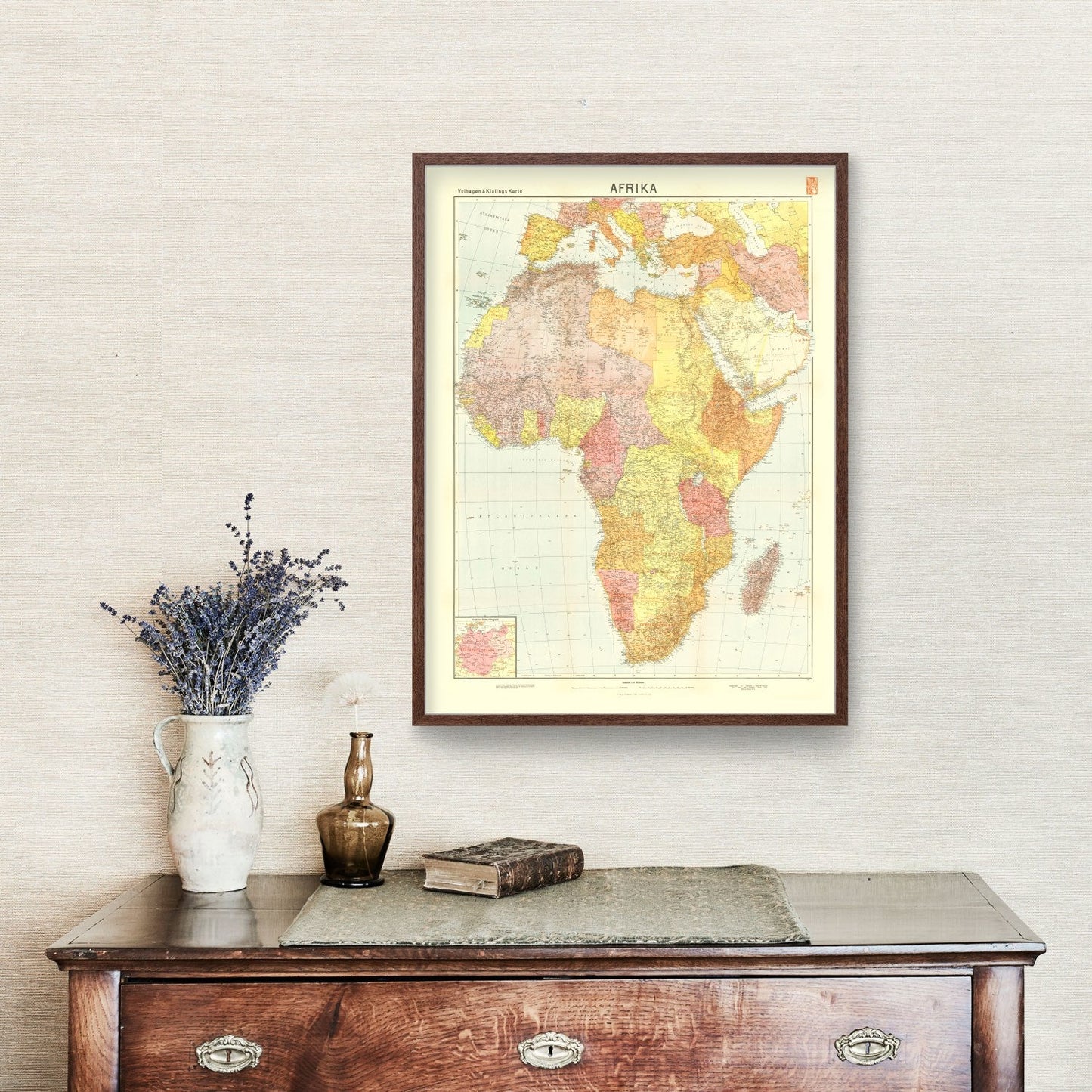 Vintage Map of Colonialism in Africa, 1940