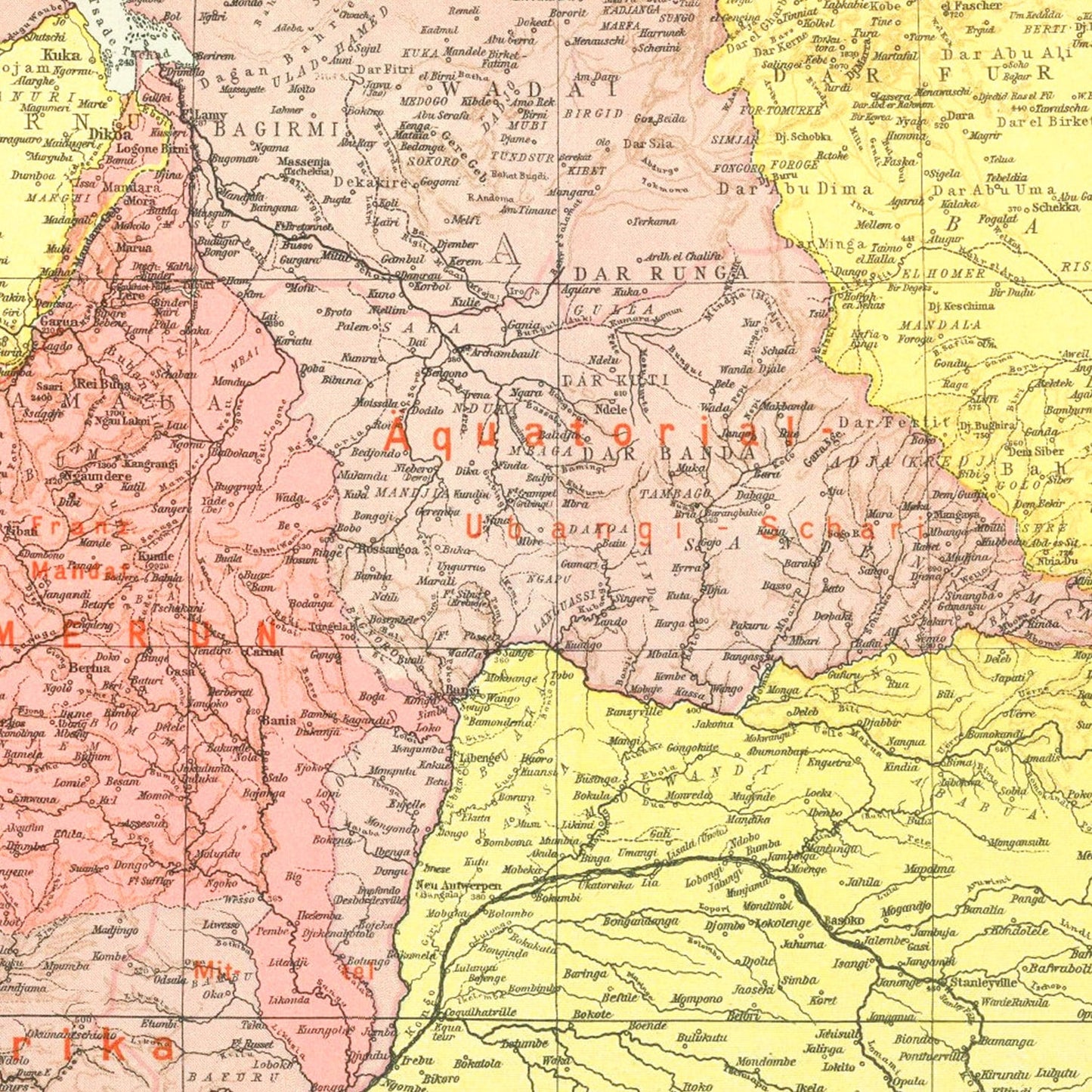Vintage Map of Colonialism in Africa, 1940