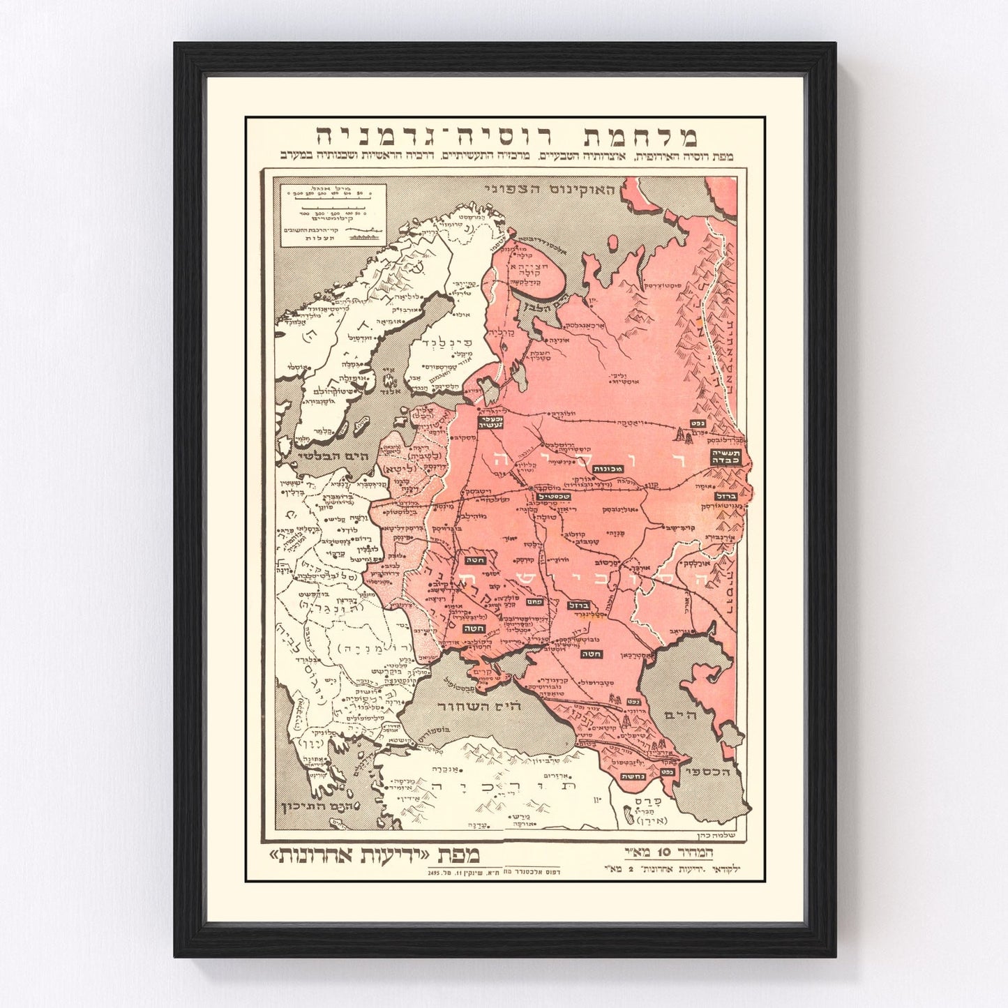 vintage World War II map of the Eastern Front, 1941