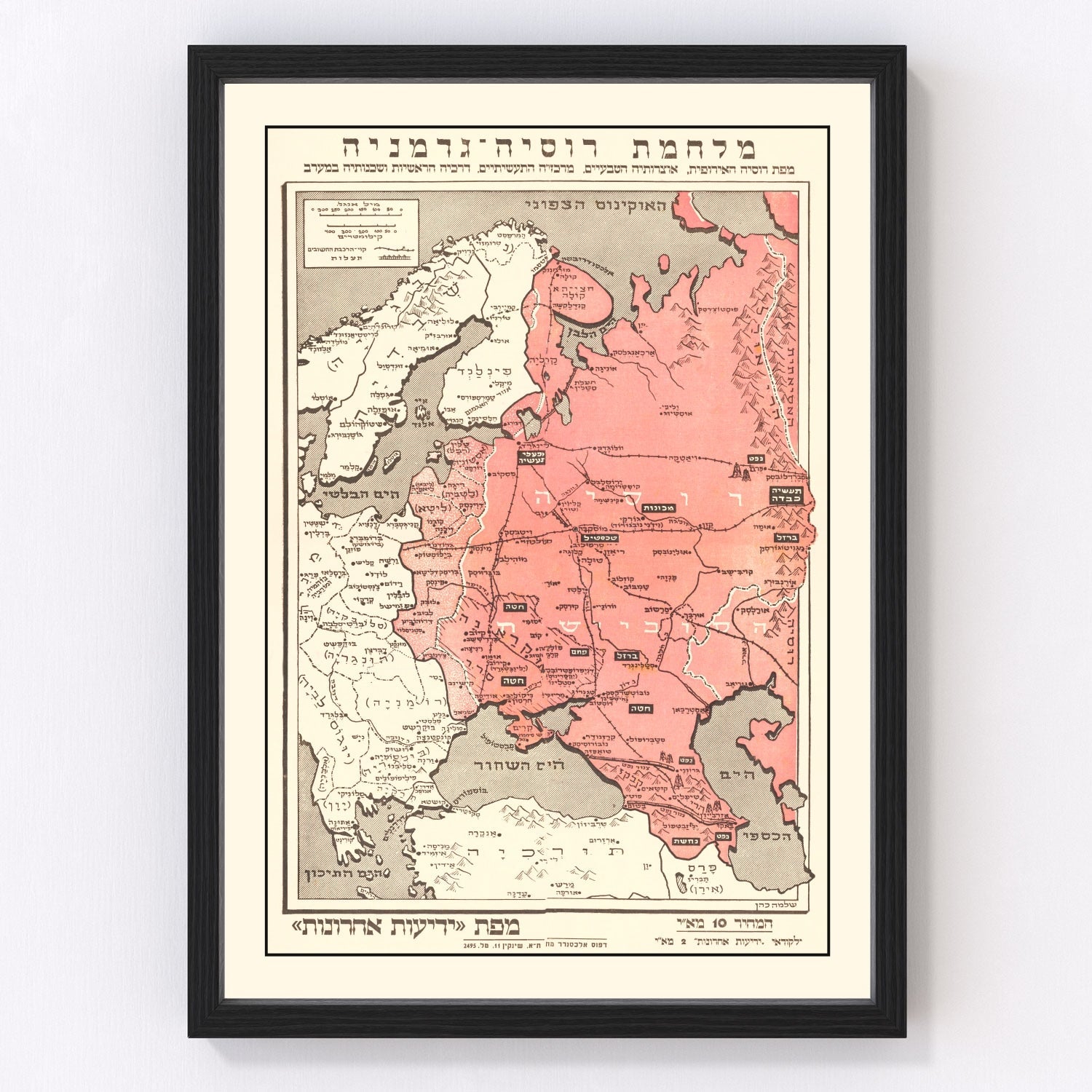 vintage World War II map of the Eastern Front, 1941