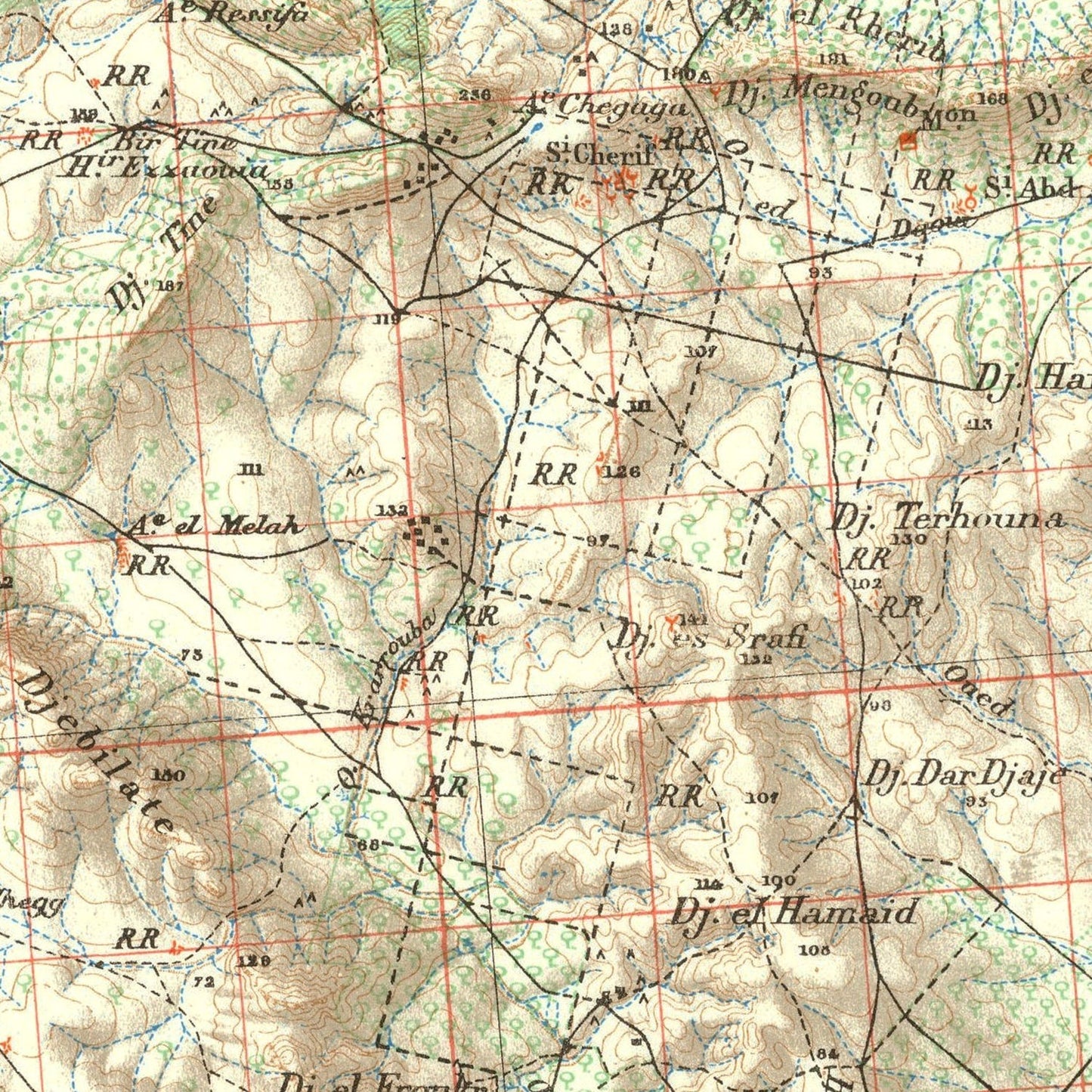 Vintage North Africa WWII Map, 1941