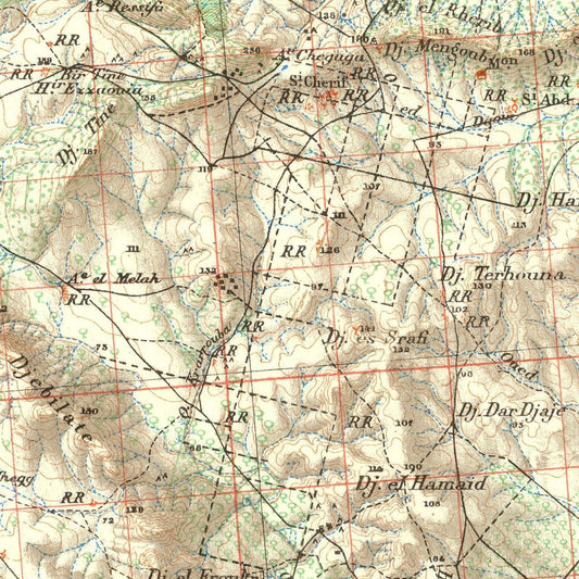 Vintage North Africa WWII Map, 1941