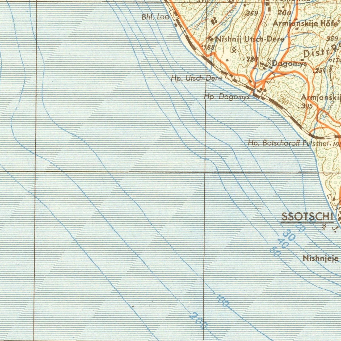 Vintage WWII Map of the Soviet Union, 1942
