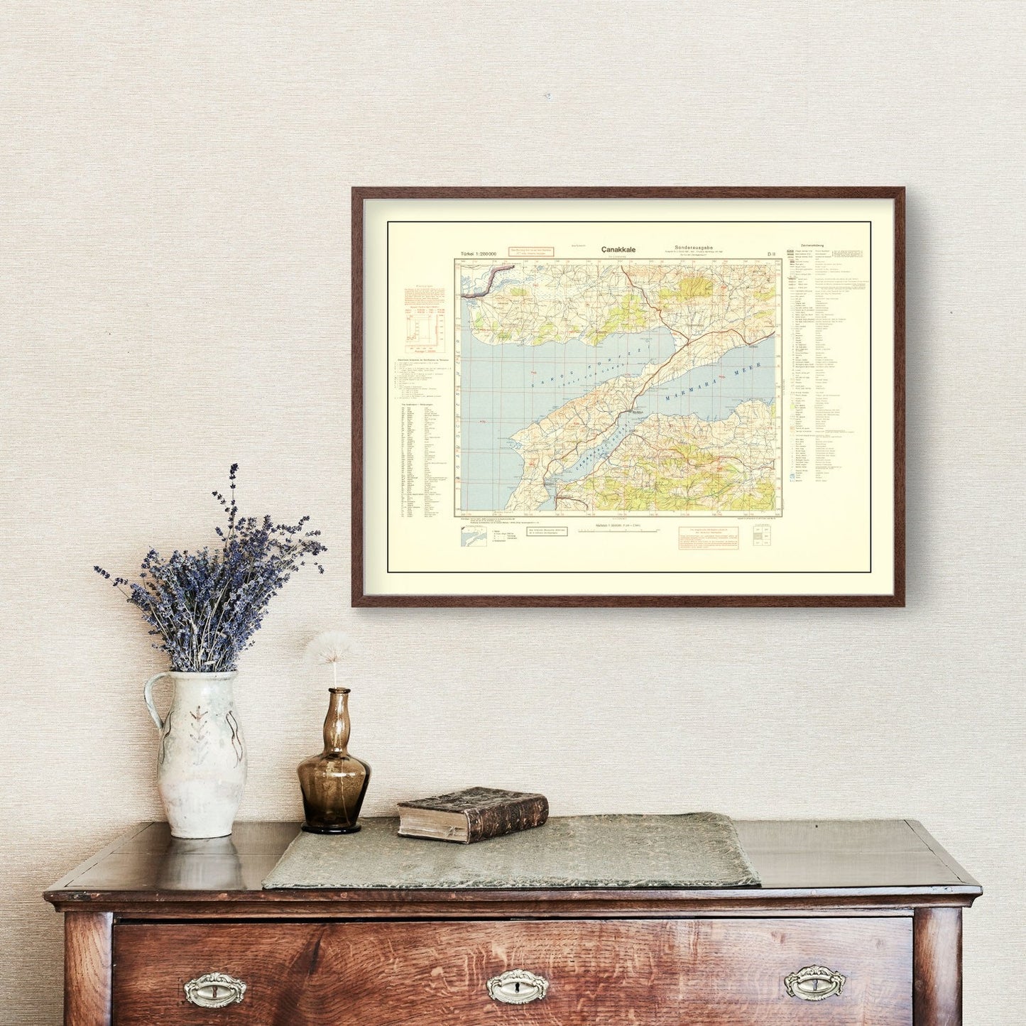 Vintage WWII Map of Turkey, 1942