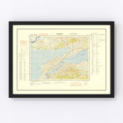 Vintage 1942 WWII Turkey map, digitally restored print