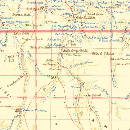 Vintage North Africa World War II Map, 1942