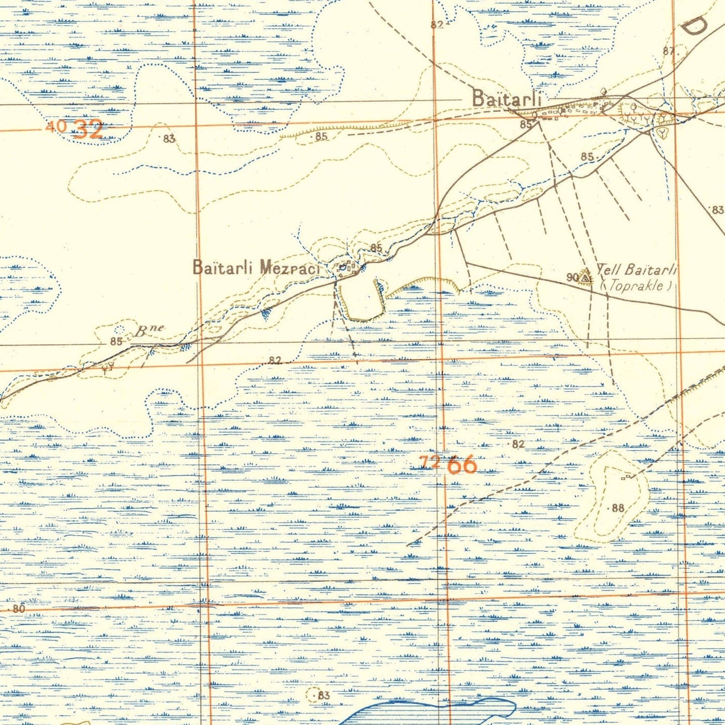 Vintage Middle East World War II Map, 1942