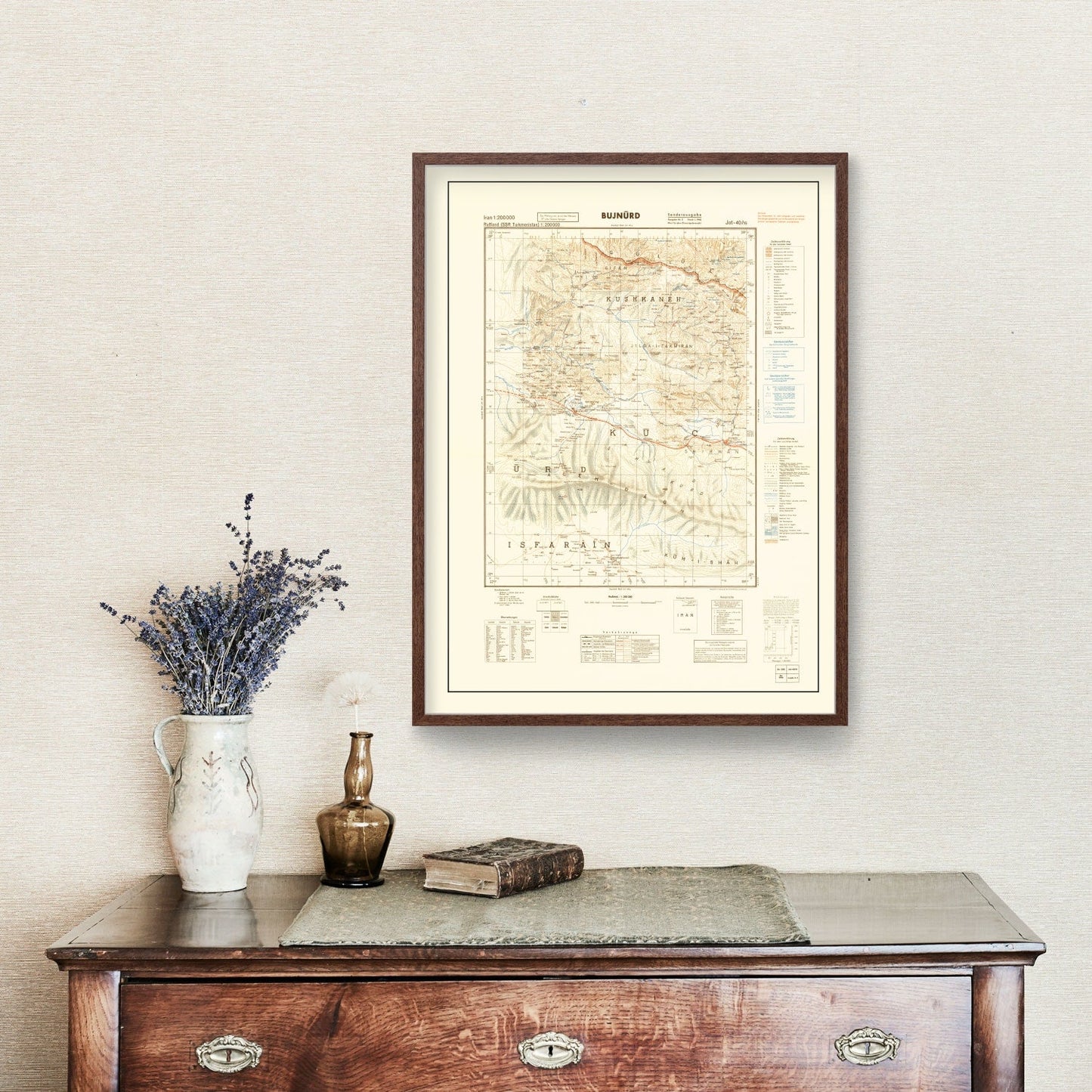 Vintage Iran World War II Map, 1942
