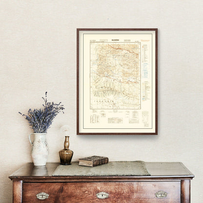 Vintage Iran World War II Map, 1942