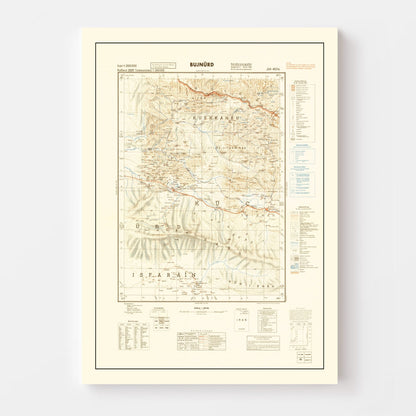 Vintage Iran World War II Map, 1942