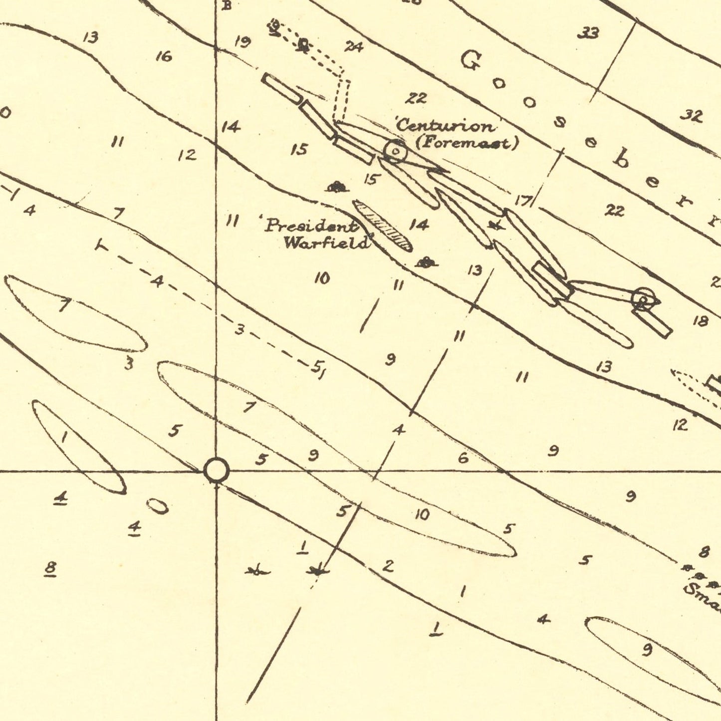 Vintage Omaha Beach WWII Map, 1944