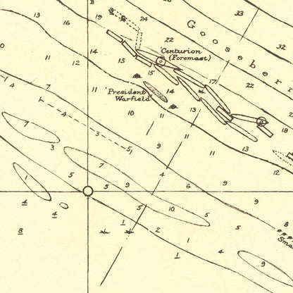 Vintage Omaha Beach WWII Map, 1944