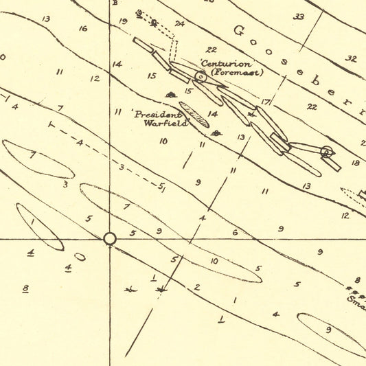 Vintage Omaha Beach WWII Map, 1944