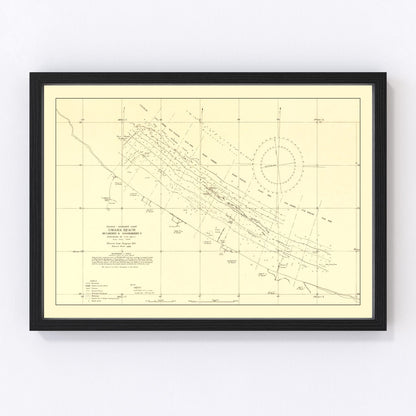 vintage Omaha Beach WWII map, Normandy, 1944