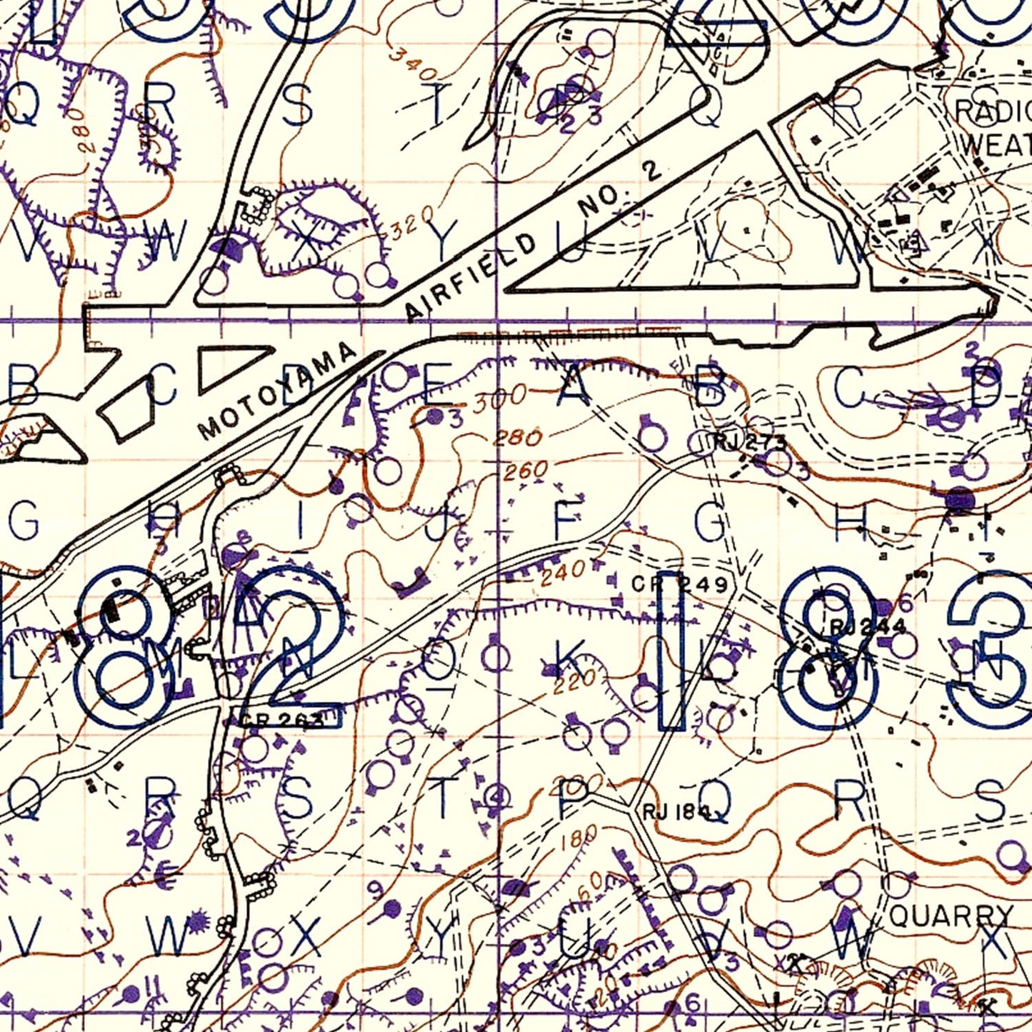 Vintage Iwo Jima WWII Volcano Islands Map, 1944