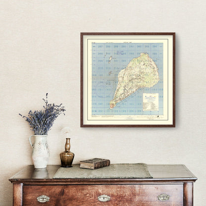 Vintage Iwo Jima World War II Map, 1944