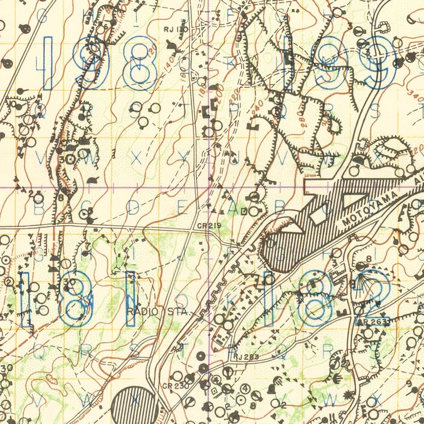 Vintage Iwo Jima World War II Map, 1944