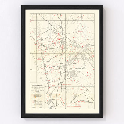 vintage Okinawa intelligence map, 1945