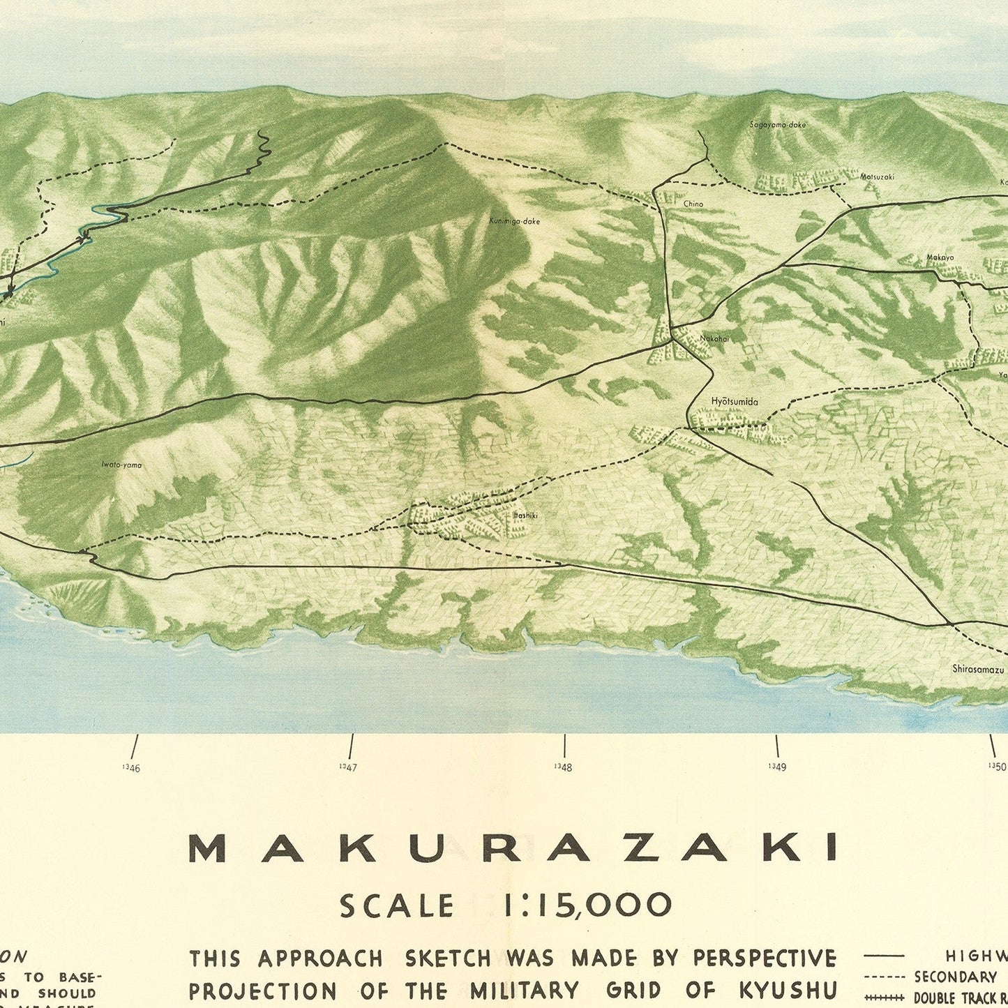 Vintage American Invasion of Japanese Islands WWII Map, 1945