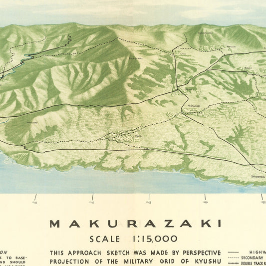 Vintage American Invasion of Japanese Islands WWII Map, 1945