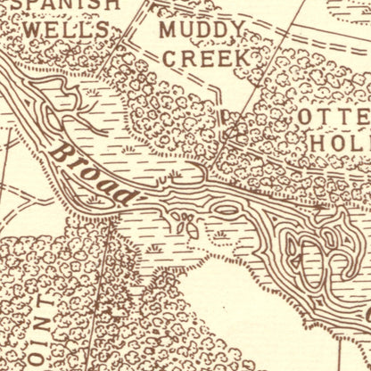 Vintage Hilton Head Island Map, 1861
