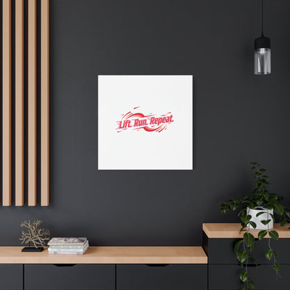 Lift Run Repeat Gym Motivation Canvas Wall Art