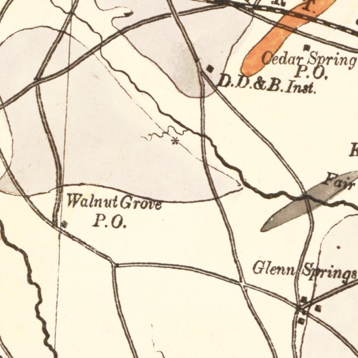 Vintage Map of Spartanburg County, South Carolina, 1880