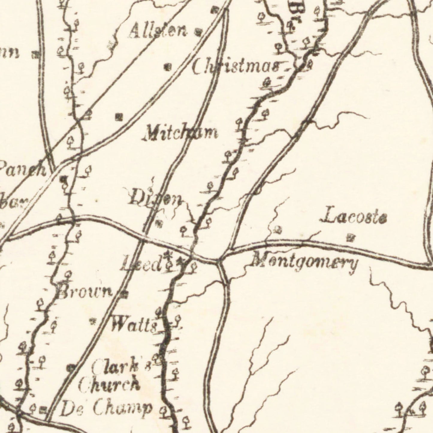 Vintage Map of Sumter County, South Carolina, 1880