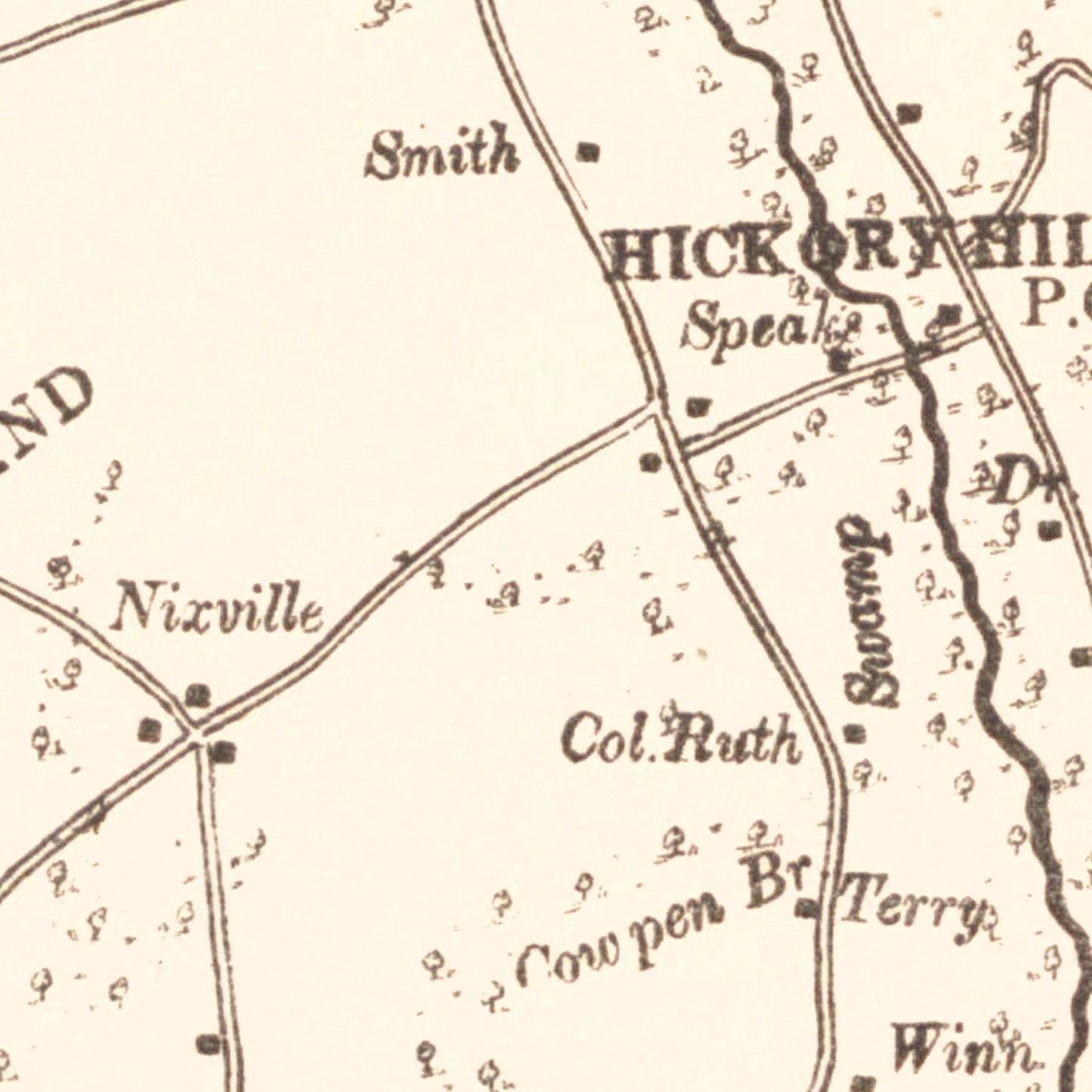 Vintage Map of Beaufort County, South Carolina, 1880