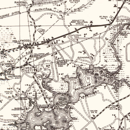Vintage Map of Charleston County, South Carolina 1938