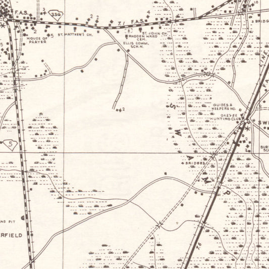 Vintage Map of Jasper County, South Carolina, 1938