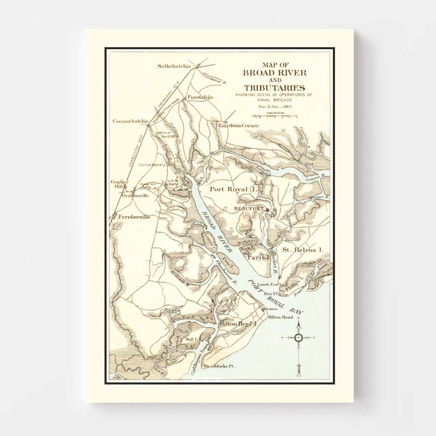 Vintage Map of Broad River, South Carolina, 1903